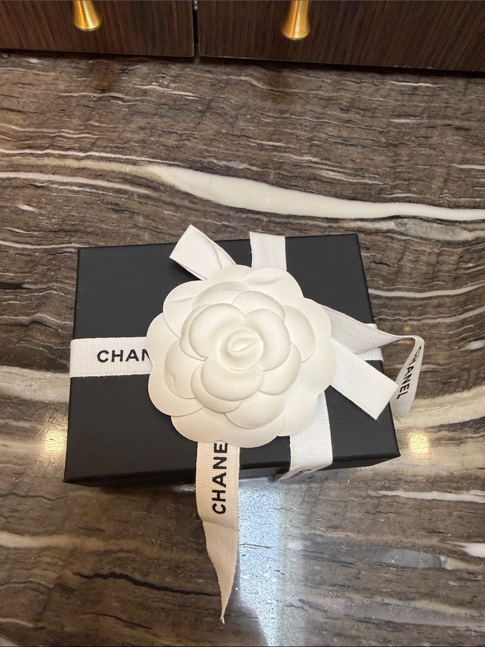 CHANEL Camellia Box Ribbon Accessory